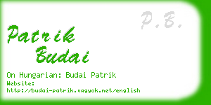 patrik budai business card